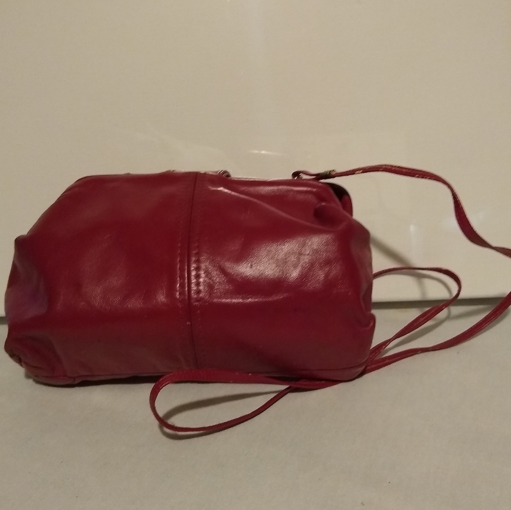 Red Vinyl Purse